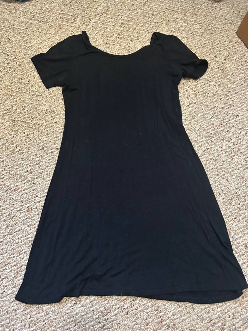 Olivia Rae Black Short Sleeve A-Line Dress